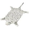 Kilimas leopardas, pliušinis, 139 cm, baltas