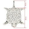 Kilimas leopardas, pliušinis, 139 cm, baltas