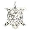 Kilimas leopardas, pliušinis, 139 cm, baltas