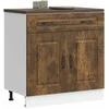 Kitchen Base Cabinet "Kalmar" Smoked Oak Engineered Wood
