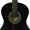 Klasikinė gitara pradedantiesiems, juoda, 4/4 39", liepa