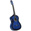 Klasikinė gitara su dėklu pradedantiesiems, mėlyna, 4/4 39"