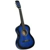 Klasikinė gitara su dėklu pradedantiesiems, mėlyna, 3/4 36"