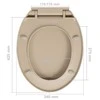 Klozeto sėdynė su soft-close mechanizmu, smėlio spalvos, ovali