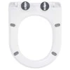Klozeto sėdynė su Soft-close mechanizmu, balta