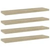 Knygų lentynos plokštės, 4vnt., ąžuolo, 40x10x1,5cm, MDP