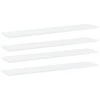 Knygų lentynos plokštės, 4vnt., baltos, 100x20x1,5cm, MDP
