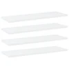 Knygų lentynos plokštės, 4vnt., baltos, 60x20x1,5cm, MDP