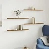 Knygų lentynos plokštės, 4vnt., medienos, 60x10x1,5cm, mediena