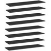 Knygų lentynos plokštės, 8vnt., juodos, 100x30x1,5cm, MDP