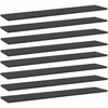 Knygų lentynos plokštės, 8vnt., pilkos, 100x20x1,5cm, MDP