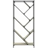 Knygų spinta, ąžuolo, 79x30x180cm, apdirbta mediena ir metalas