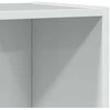 Knygų spinta, balta, 60x24x143cm, apdirbta mediena, blizgi