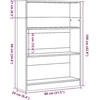 Knygų spinta, sonoma ąžuolo, 80x24x109cm, apdirbta mediena