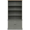 Knygų spinta VIGO, pilka, 85x35x170cm, pušies medienos masyvas