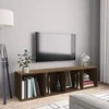 TV staliukas Knygų/televizoriaus spintelė, ruda, 143x30x36cm, mediena