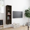 TV staliukas Knygų/televizoriaus spintelė, ruda, 143x30x36cm, mediena