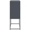 Komoda, antracito spalvos, 68,5x38,5x107cm, plienas