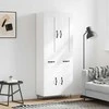 Komoda, baltos spalvos, 69,5x34x180cm, apdirbta mediena