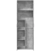 Komoda, betono pilkos spalvos, 60x35x180cm, apdirbta mediena