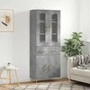 Komoda, betono pilkos spalvos, 69,5x34x180cm, apdirbta mediena
