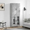 Komoda, betono pilkos spalvos, 69,5x34x180cm, apdirbta mediena
