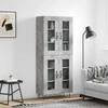 Komoda, betono pilkos spalvos, 69,5x34x180cm, apdirbta mediena