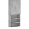 Komoda, betono pilkos spalvos, 69,5x34x180cm, apdirbta mediena