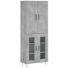 Komoda, betono pilkos spalvos, 69,5x34x180cm, apdirbta mediena