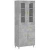 Komoda, betono pilkos spalvos, 69,5x34x180cm, apdirbta mediena