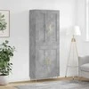 Komoda, betono pilkos spalvos, 69,5x34x180cm, apdirbta mediena