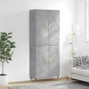 Komoda, betono pilkos spalvos, 69,5x34x180cm, apdirbta mediena