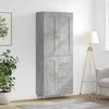 Komoda, betono pilkos spalvos, 69,5x34x180cm, apdirbta mediena
