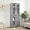 Komoda, betono pilkos spalvos, 69,5x34x180cm, apdirbta mediena