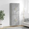 Komoda, betono pilkos spalvos, 69,5x34x180cm, apdirbta mediena