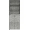 Komoda, betono pilkos spalvos, 70x42,5x185cm, apdirbta mediena