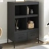 Komoda, juodos spalvos, 68x39x101,5cm, plienas