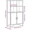 Komoda, juodos spalvos, 79,5x35,5x137,5cm, apdirbta mediena