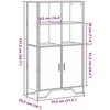 Komoda, juodos spalvos, 79,5x35,5x137,5cm, apdirbta mediena
