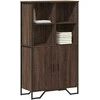 Komoda, sonoma pilkos, 79,5x35,5x137,5cm, apdirbta mediena