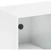 Komoda su durelėmis, balta, 68x37x142cm, apdirbta mediena