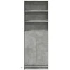Komoda su LED, betono pilkos, 69x32,5x200cm, apdirbta mediena