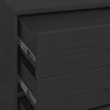 Komoda su stalčiais, juodos spalvos, 80x35x101,5cm, plienas