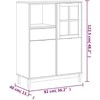 Komoda su stiklinėmis durelėmis FLAM, 92x40x122,5cm, pušis