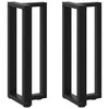 konsolės stalo kojos, 2 vnt., juoda, 38x25x(72-73)cm, plienas