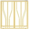 Konsolinis staliukas, auksinis, 70x30x70cm, plienas ir stiklas