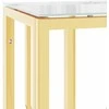 Konsolinis staliukas, auksinis, 70x30x70cm, plienas ir stiklas