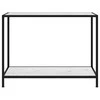 Konsolinis staliukas, baltas, 100x35x75cm, grūdintas stiklas