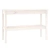 Konsolinis staliukas, baltas, 110x40x75cm, pušies masyvas
