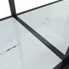 Konsolinis staliukas, baltas, 160x35x75,5cm, grūdintas stiklas